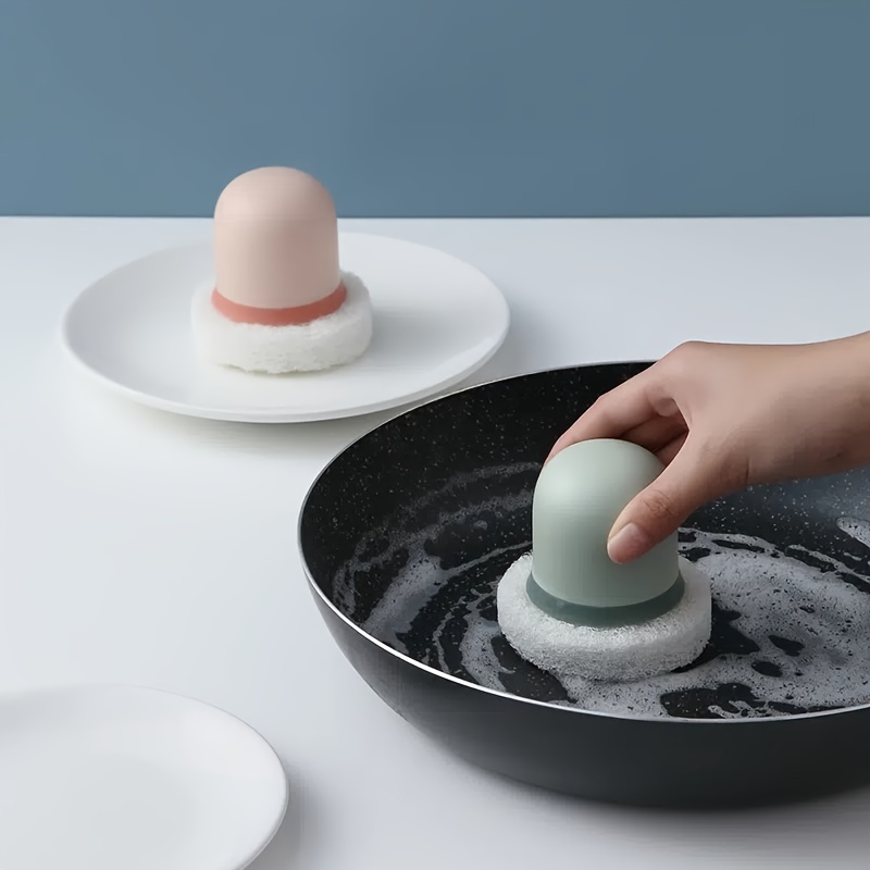 Kitchen Dishwashing Sponge Cleaning Ball With Handle