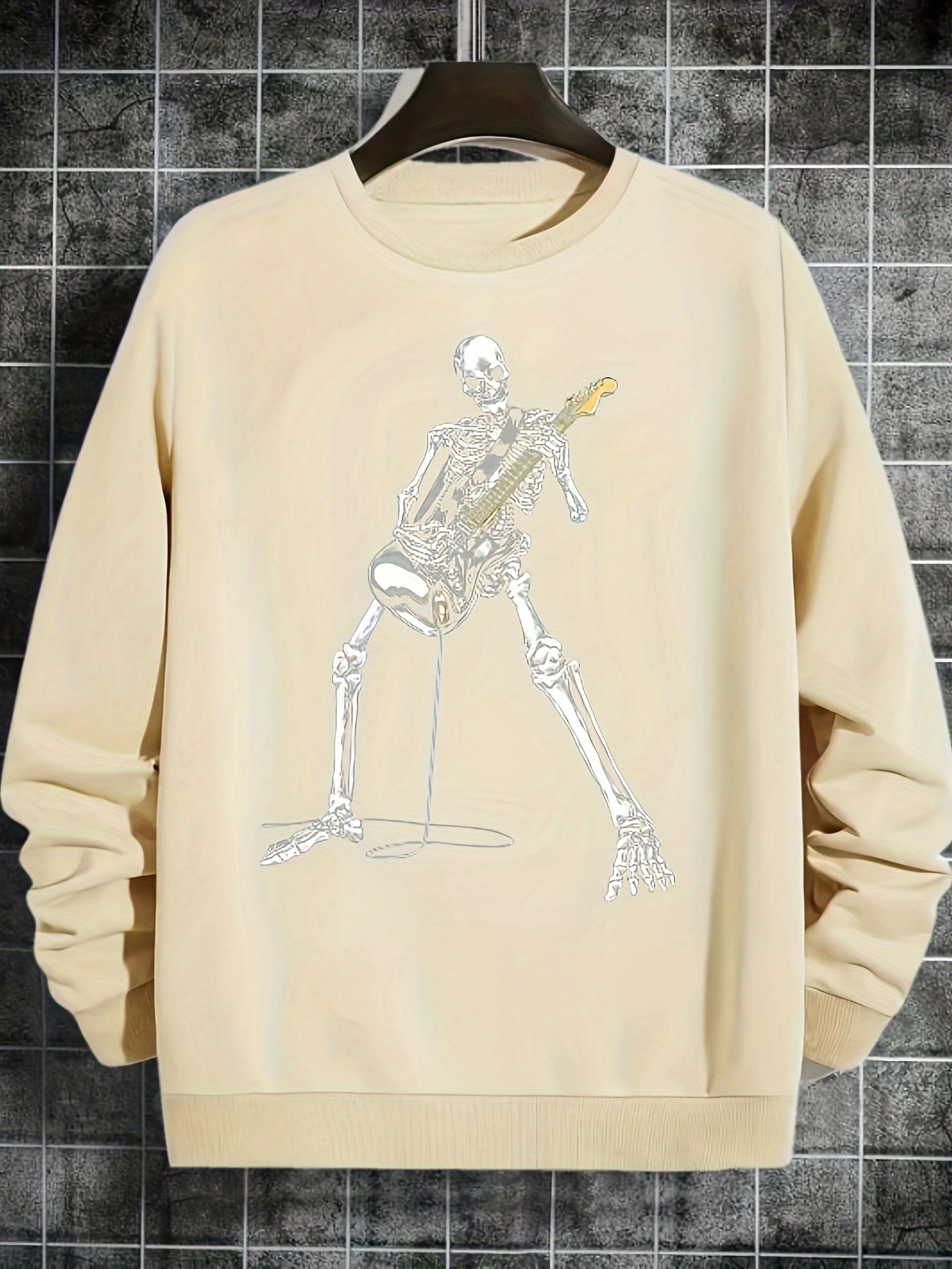 Skeleton Rocker Pattern Print Sweatshirt For Kids Boys - Keep Your