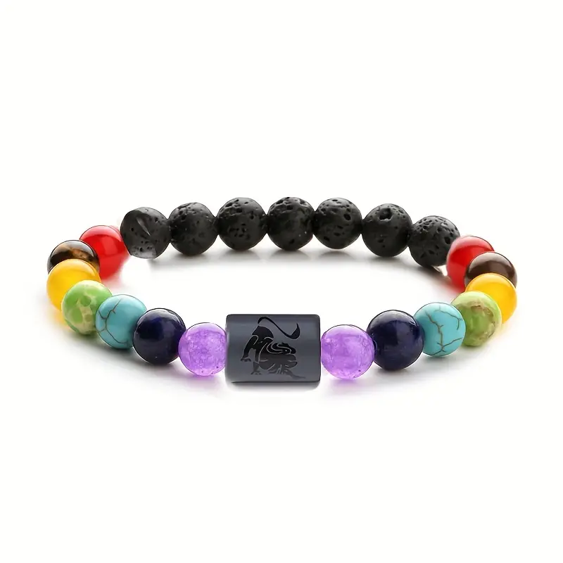 Chakra Lava Stone Bracelet for Alignment and Balance - Anxiety Gone