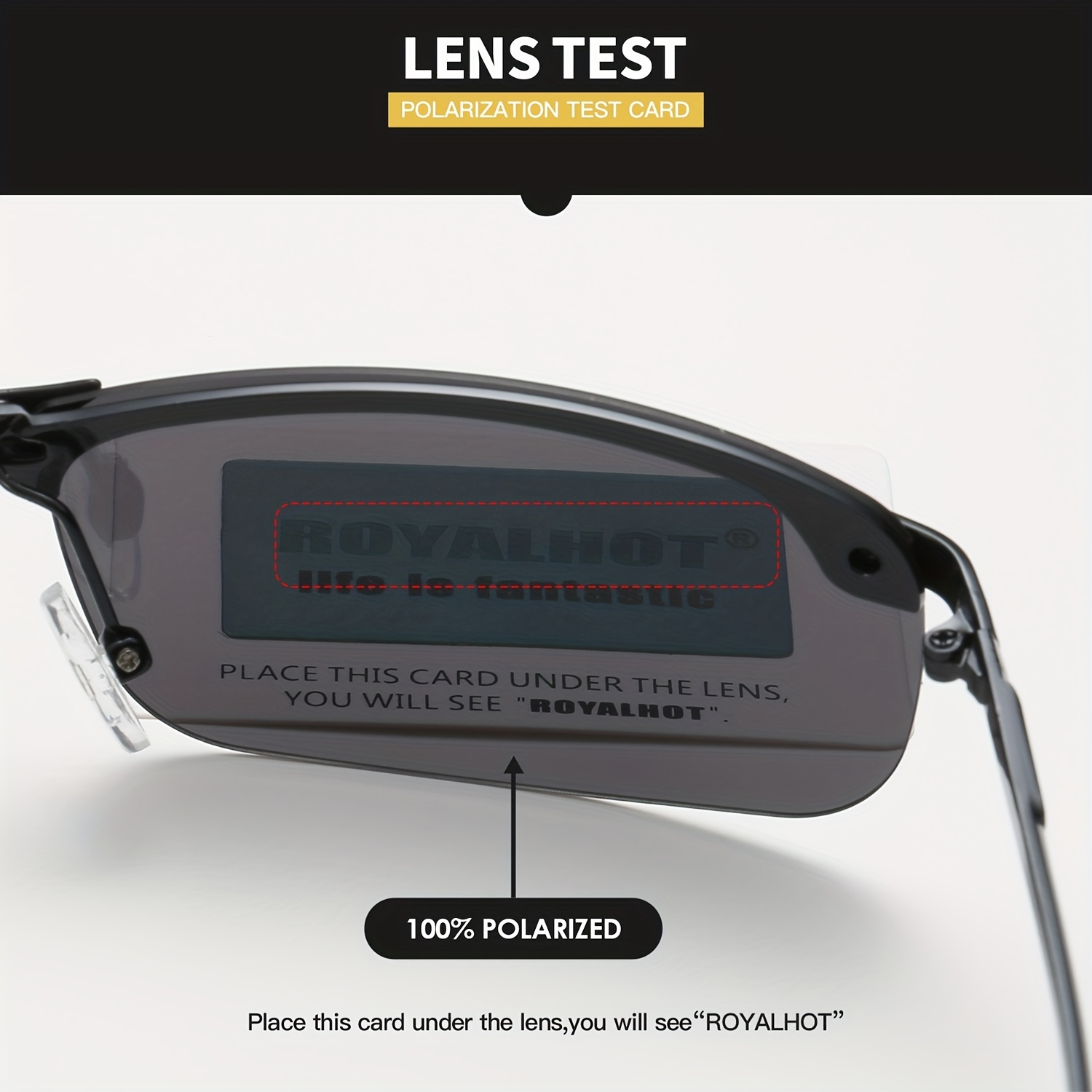 RoyalHot Polarized Rimless Sunglasses Driving Sun Glasses