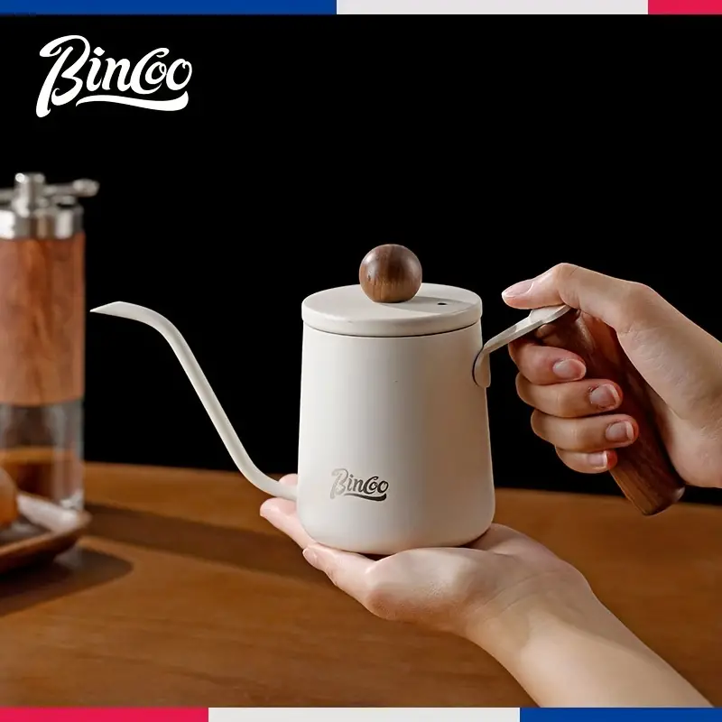 bincoo mini gooseneck pot gooseneck kettle spout drip coffee maker kettle outdoor portable pour over coffee pot 350ml details 3