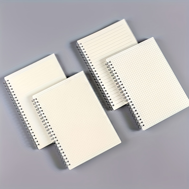 A5 A6 B5 Spiral Notebook Simple PP Cover Transparent Matte Line