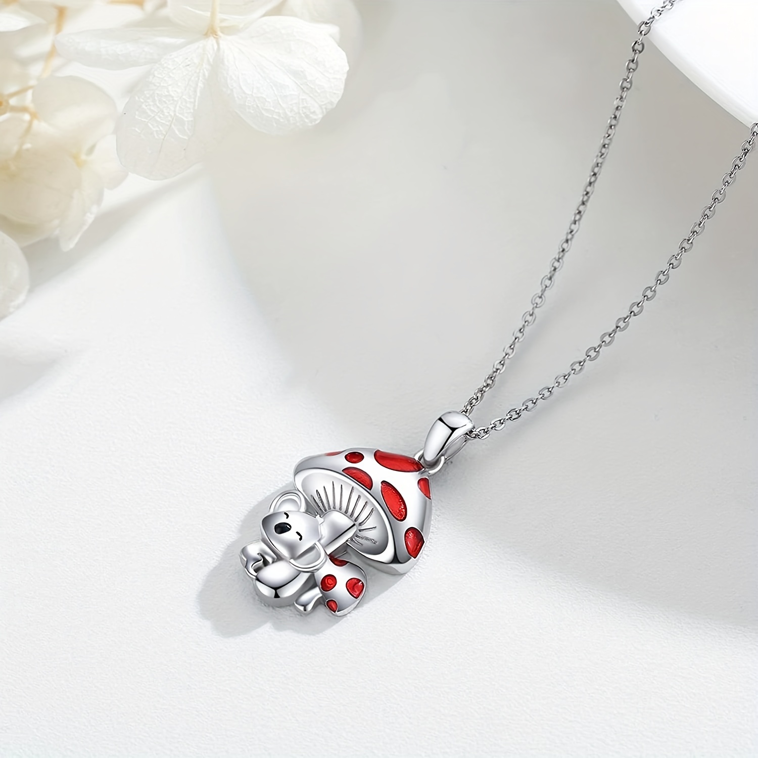 1pc Cute Cartoon Koala Hugging The Moon Creative Pendant Necklace, Boho  Style Perfect Holiday Gift For Teenagers