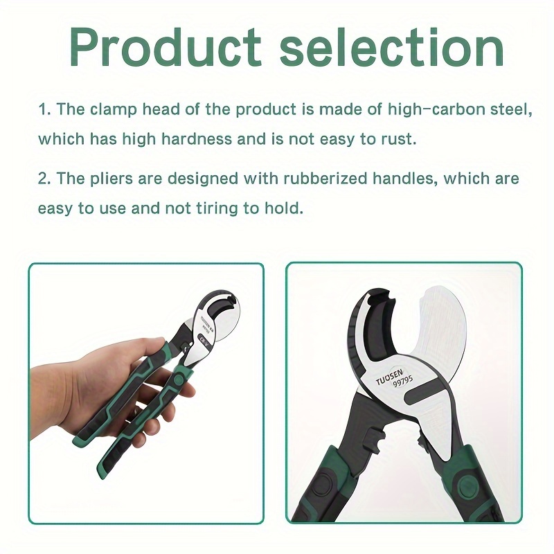 Wire Cutter, Wire Pliers, High Carbon Steel Effort Saving Anti Skid Clear  Incisive Teeth Cable Cutter for Iron Wire, Steel, NeedleNose Pliers