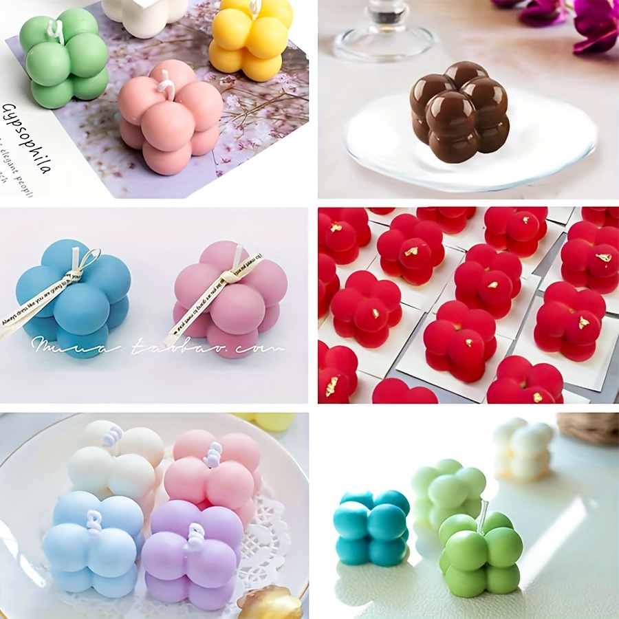 

1pc 15 In 1 Diy Silicone Wax Mold, Creative Cube Ball Can Be Used As A Candle, Soap, Pudding, Cake Mousse Cake Mold