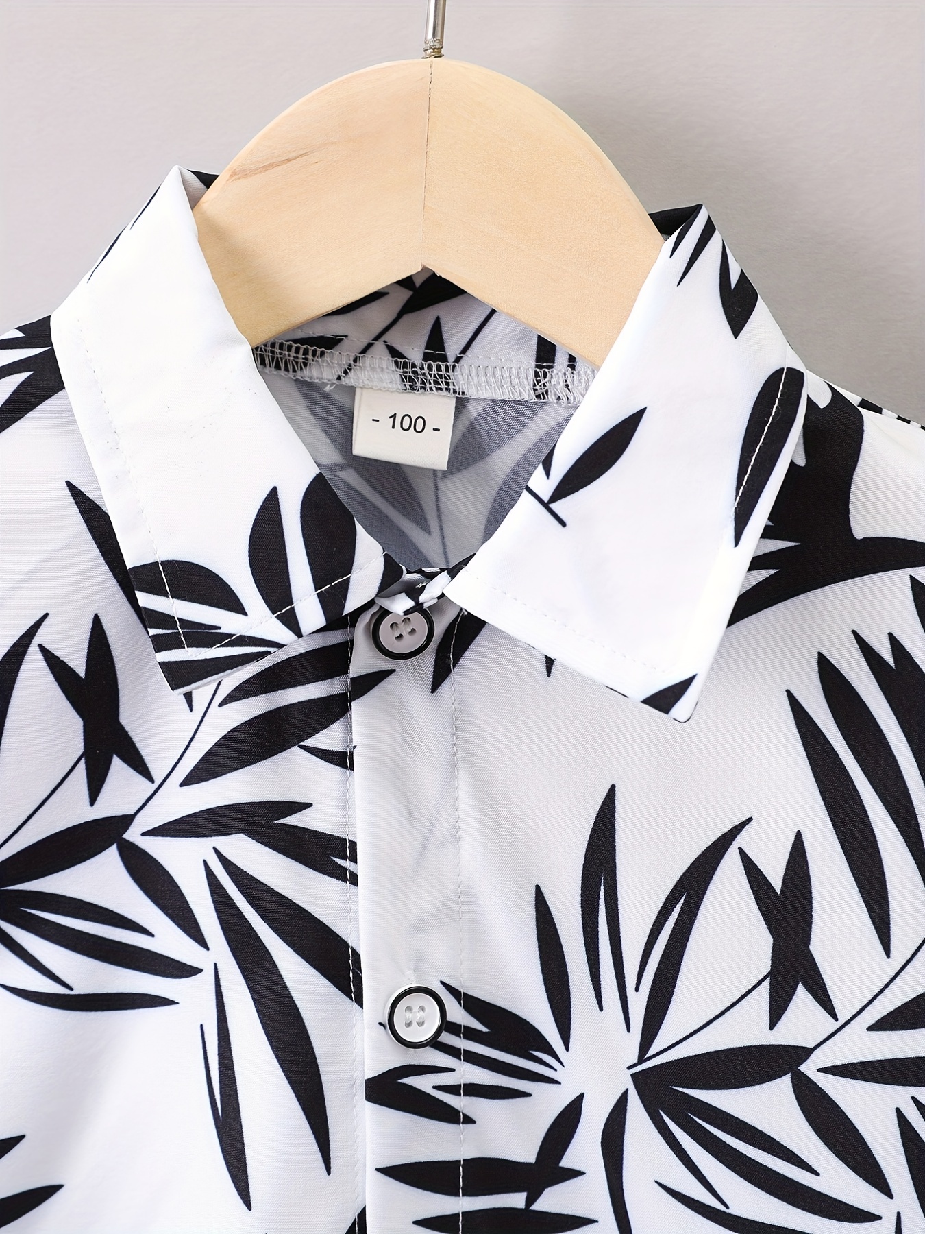 Boys Tropical Graphic Button Shirt