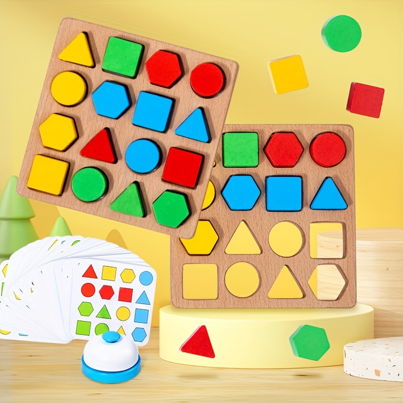 1pc Kinderpädagogisches Interaktives Spiel Geometrisches Form-matching-spielzeug, Kostenloser Versand Für Neue Benutzer