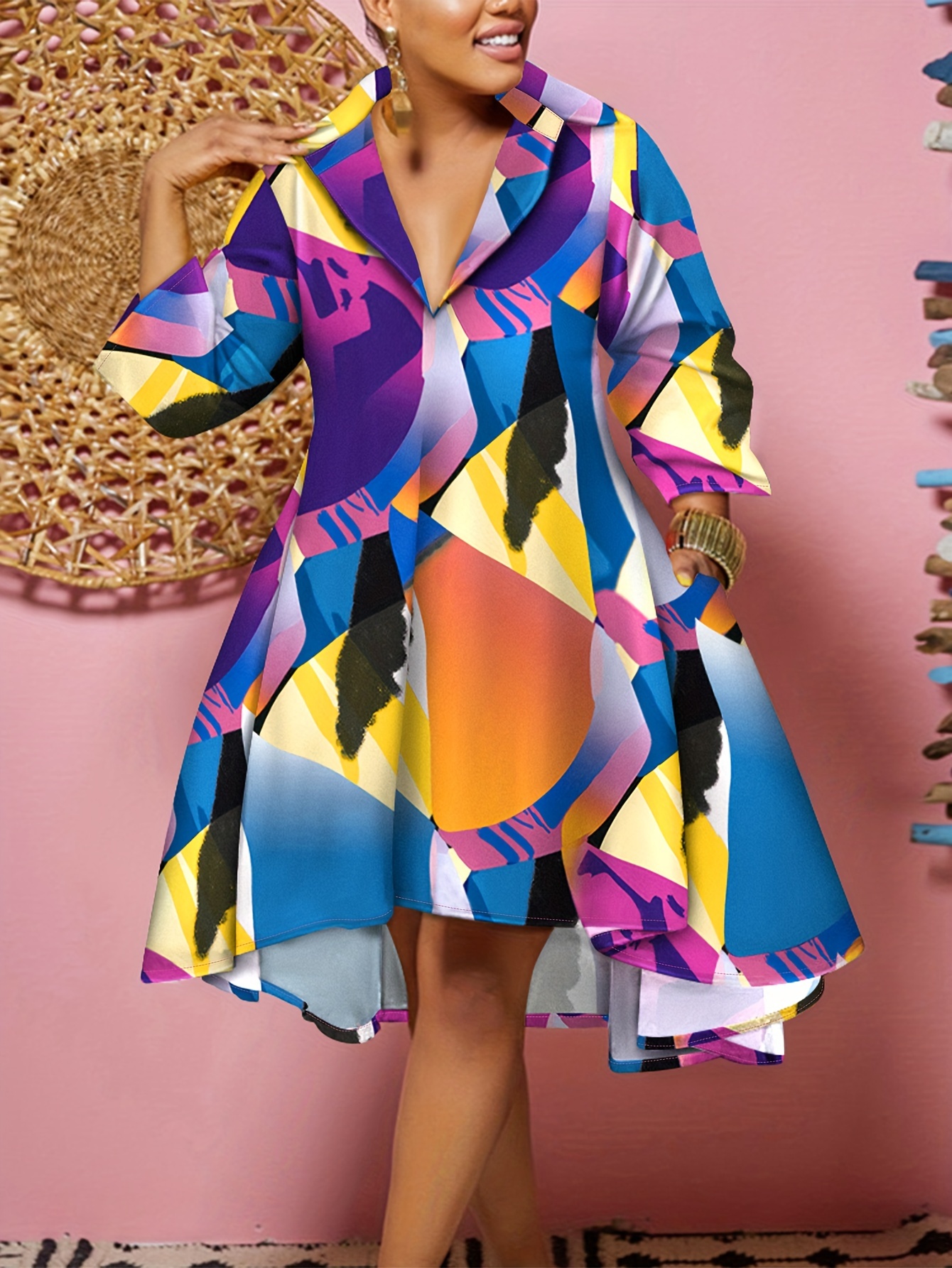 Geometric shape outlet dress