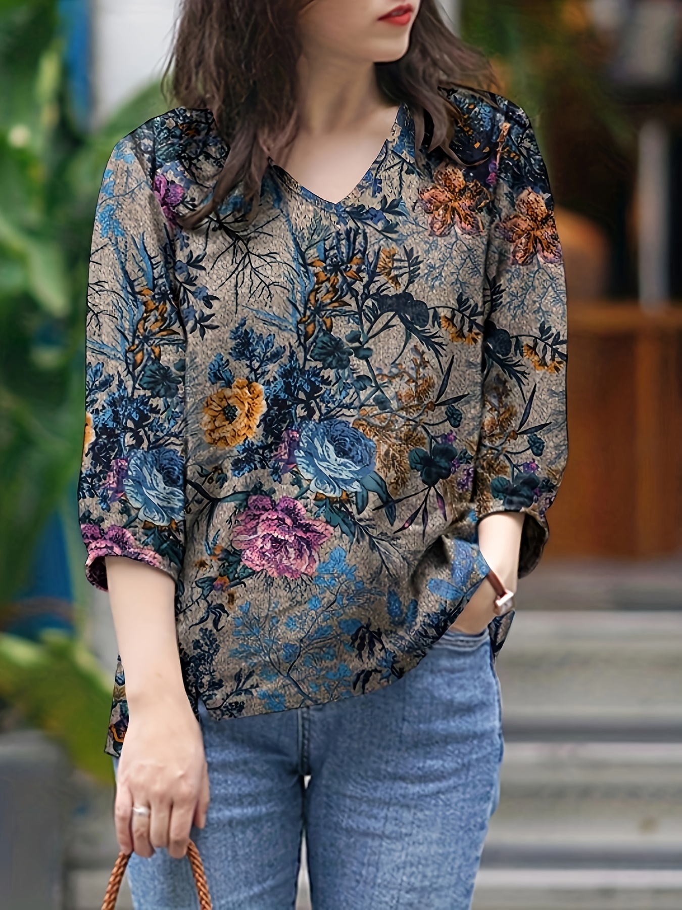 Woman Cotton Blouse - Temu