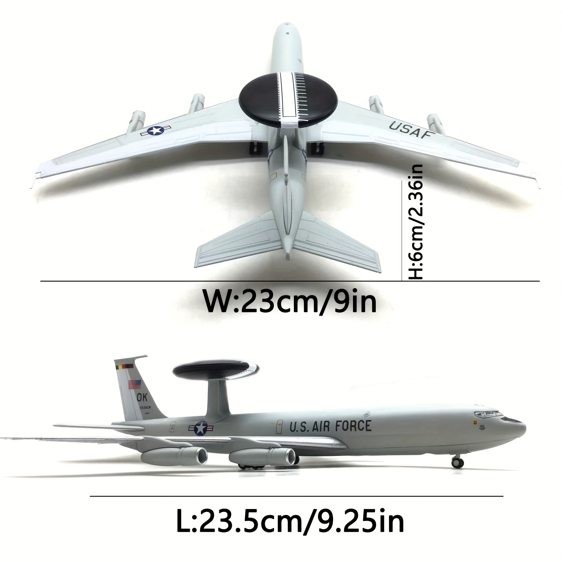 1/200 Boeing E-3 * AWACS Diecast B707-300 Airplane Metal Model Aircraft For  Gift