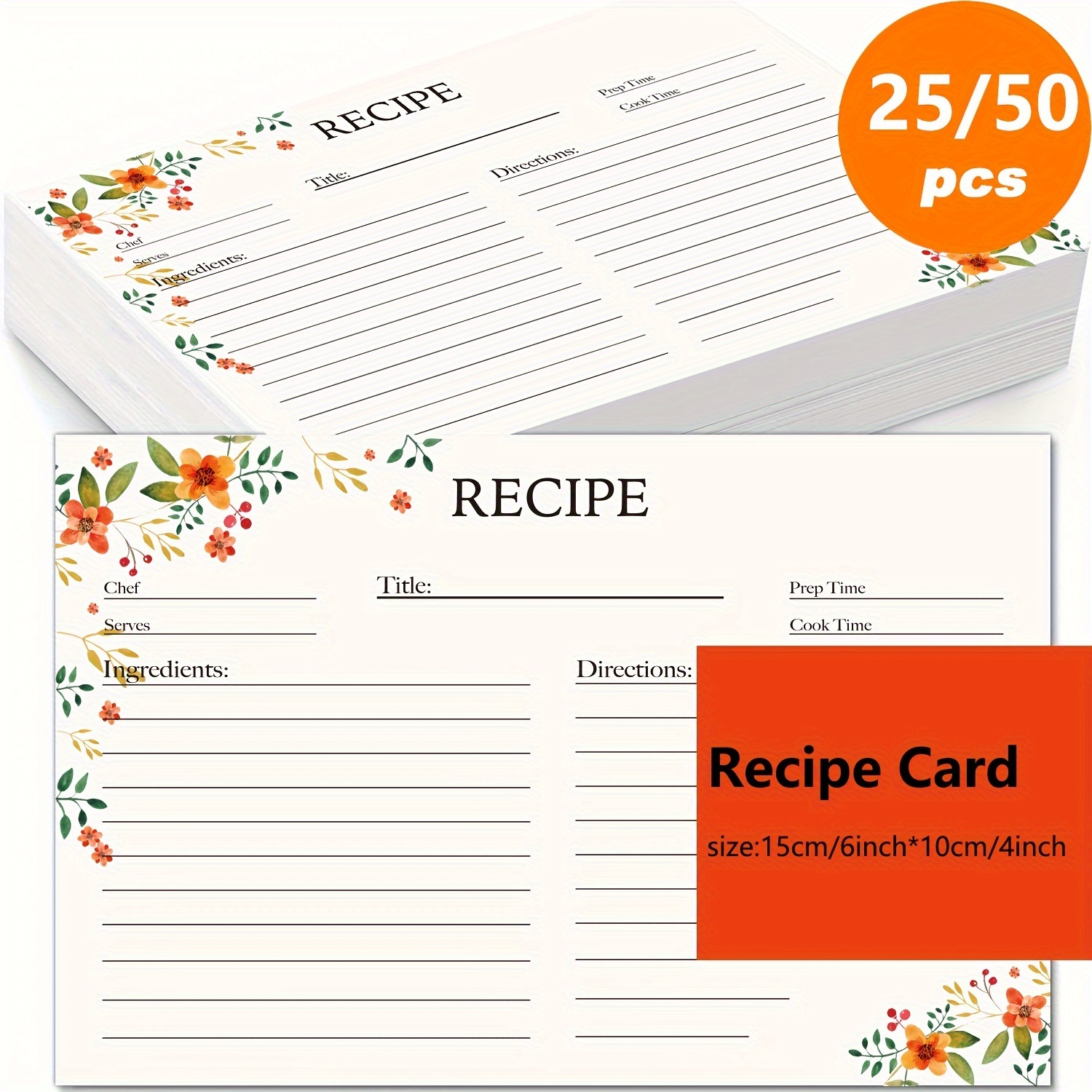 Kitchen Recipe Card Set Diy Recipe Card Recipe Card Box For - Temu United  Arab Emirates