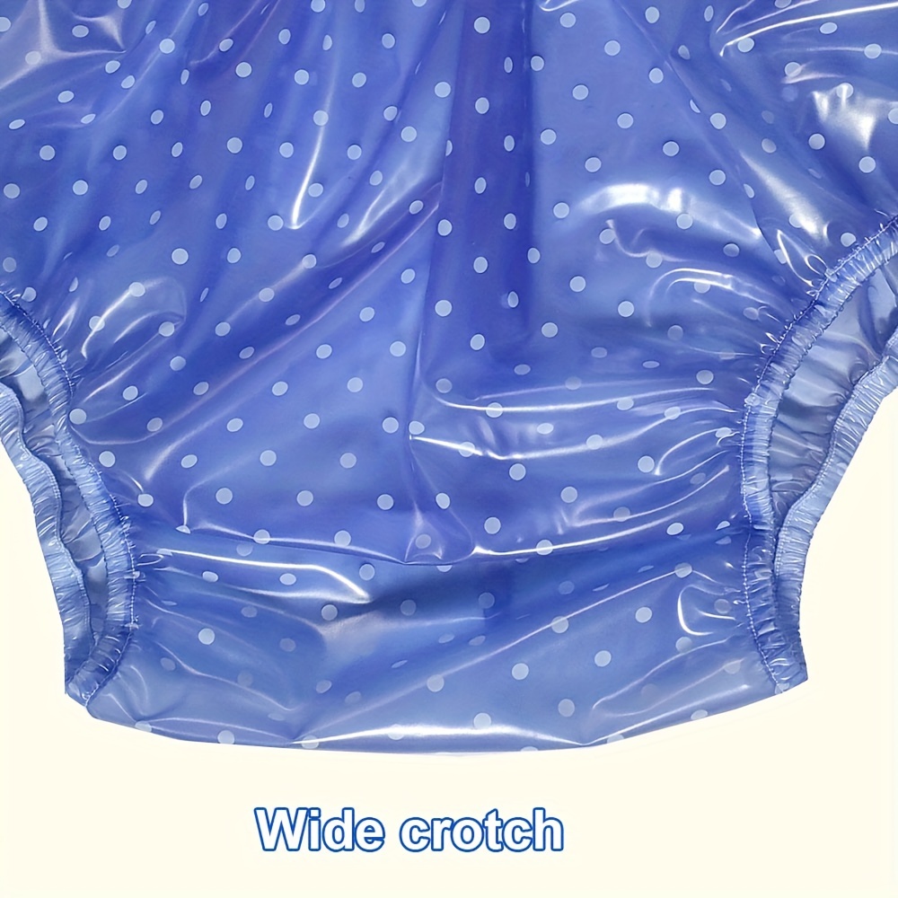 Adult Incontinence Snap-on Plastic Pants Color Transparent Pink Elastic  Waist Diaper Cover
