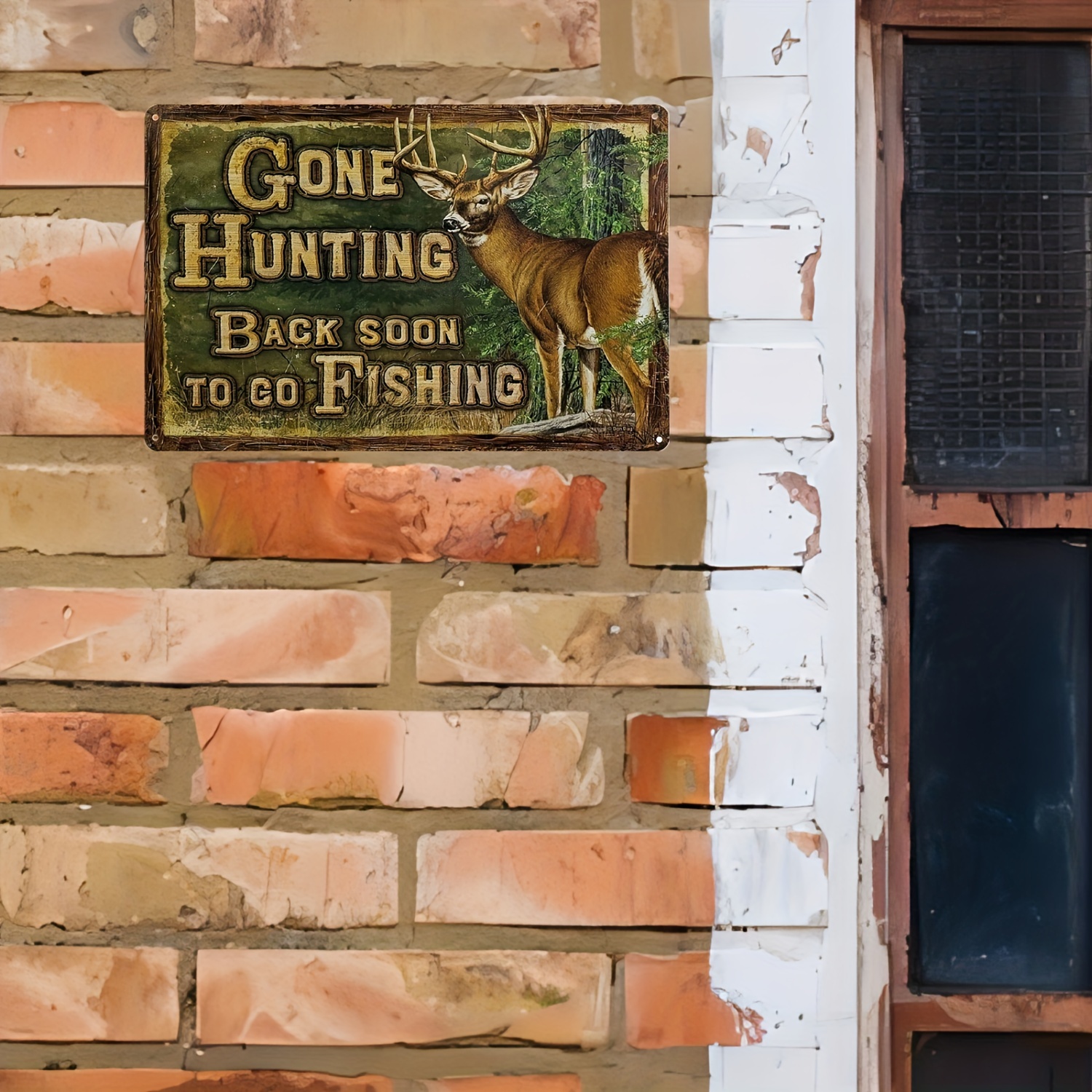 Deer Hunter Gone Hunting Be Back Soon To Go Fishing Poster for Sale by  fantasticdesign