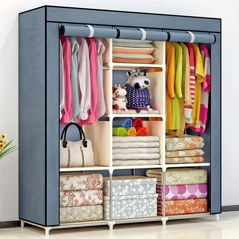 Closet Portable Wardrobe Clothes Storage Organizer - Temu