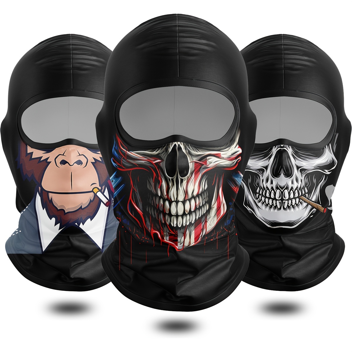 1pc Winter Warm Balaclava Windproof Sport Breaker Mask Cosplay Ghost Clown  Skull Costume Magic Moto Riding Helmet Scarf Headband Christmas Gift Props, Buy , Save