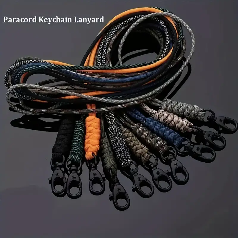 Anti lost Paracord Lanyard Buckle Keys Work Id Mobile Phones - Temu