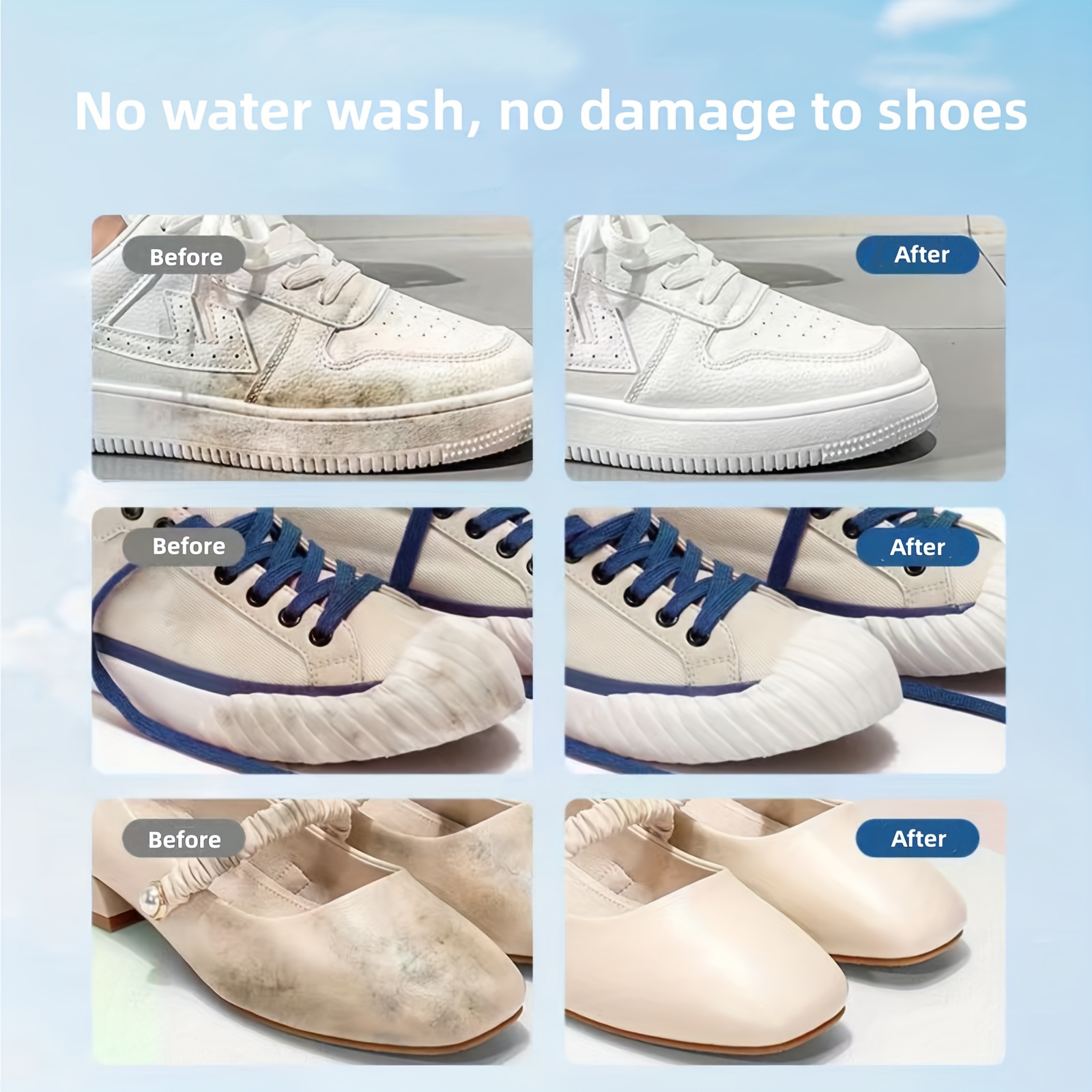 Multipurpose Cleaning Cream, White Shoe Cleaning Cream with Sponge,  Multi-Functional Cleaning and Stain Removal Cream, No Need to Wash 