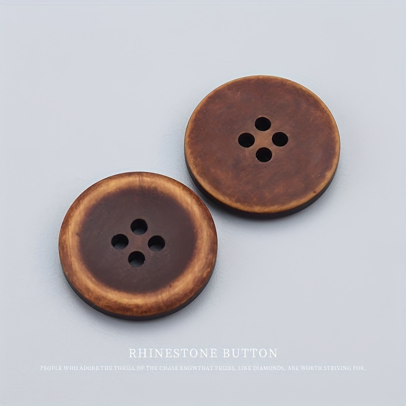 Round Resin Big Buttons Suit Overcoat Windbreak Decorative - Temu