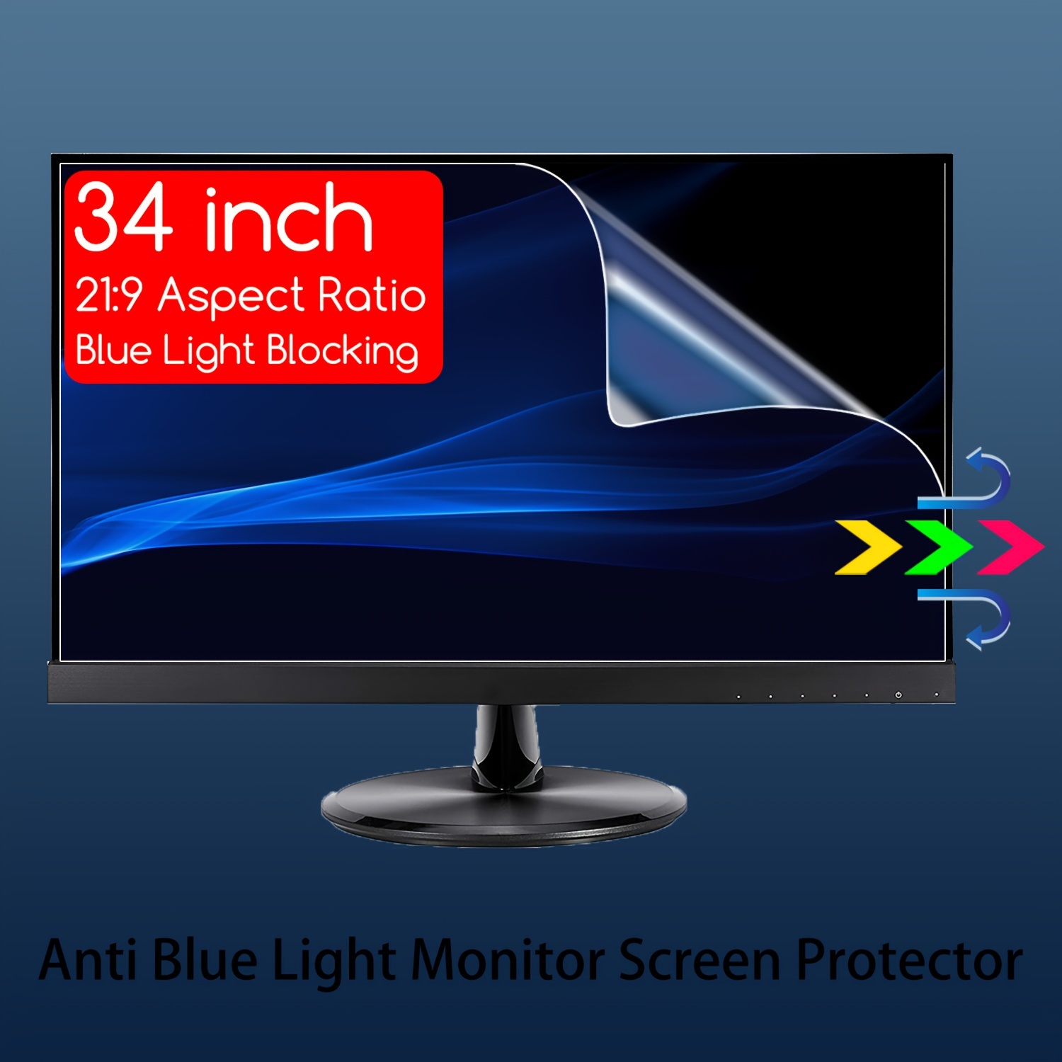 Filtro de pantalla de privacidad para monitor panorámico de computadora de  escritorio de 34 pulgadas, relación de aspecto 21:9 : :  Electrónicos