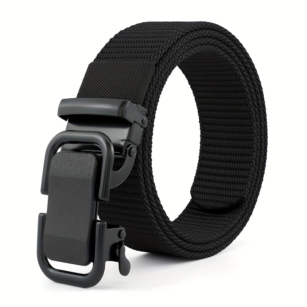 Army Belt: Black Elastic with Brass Buckle and Tip Male