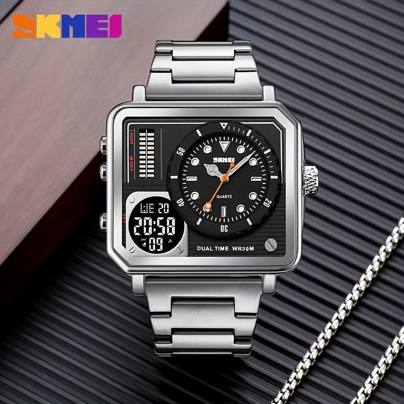 Unique Watch Design, Fashion Cool Watches for Men with Enlarged  Seconds Designer for Elderly, Men's Digital Multifunction Outdoor 50M  Waterproof LED Wristwatch : Clothing, Shoes & Jewelry