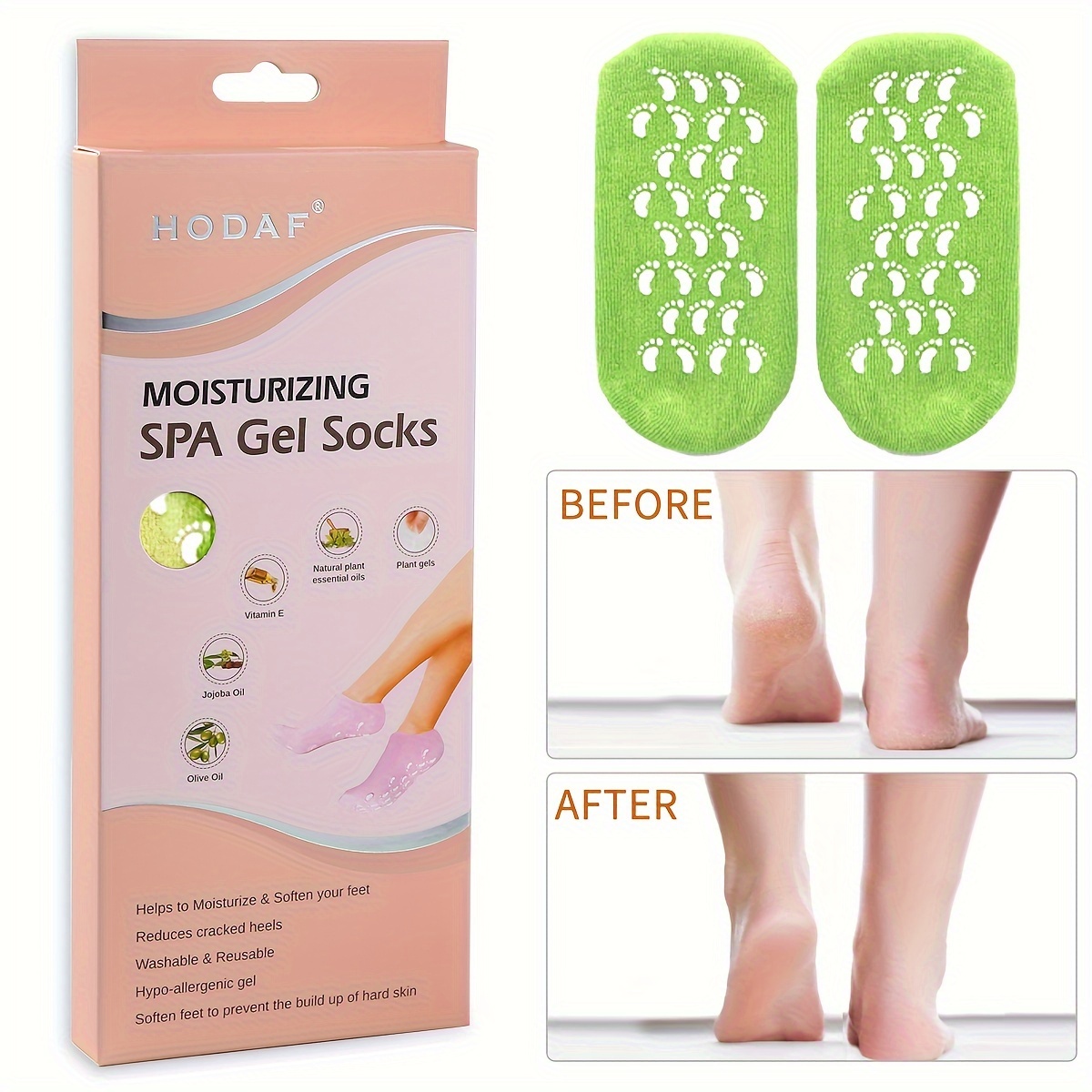 Moisturizing Spa Gel Socks Gel Spa Socks Softening Dry - Temu