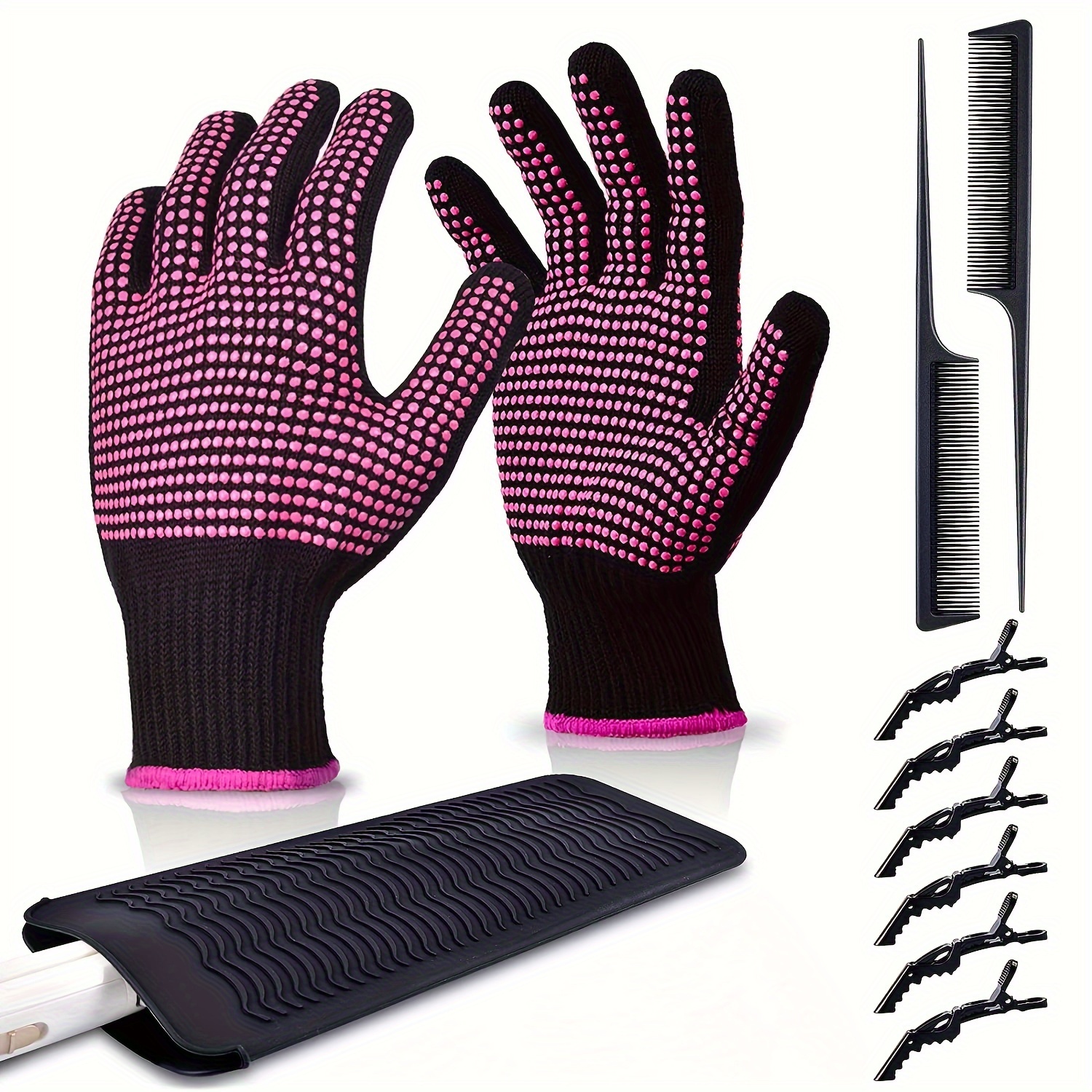 Wärmeisolierende Handschuhe, Drei-Finger-Handschuhe, hitzebeständige  Isolierung, Friseurwerkzeuge für das Haarstyling, Lockenstab, Glätteisen - Temu  Austria