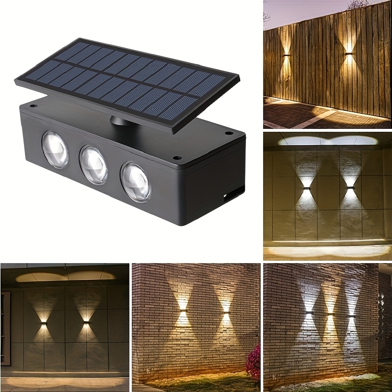 1 Pza Luces Solares Pared Arriba Abajo Luz Led Escaleras - Temu