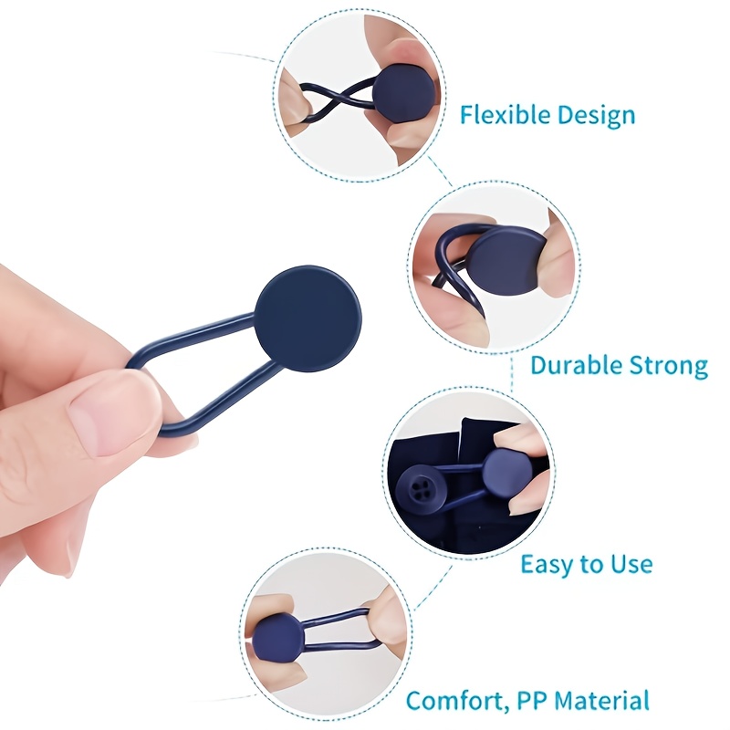 4pcs Expander Button For Extender Jeans Pants Collar, Pants Waist No Sew  Instant Silicone Extender Button For Men And Women