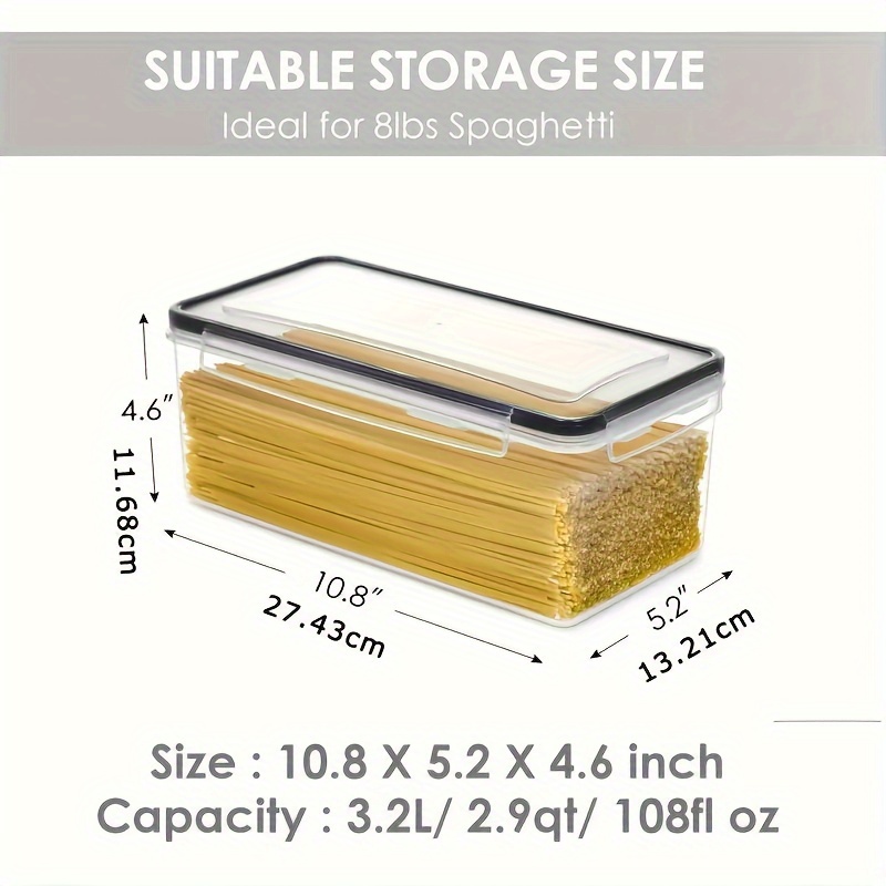 Large Food Storage Containers 5.2L / 176oz 4pcs BPA Free Plastic