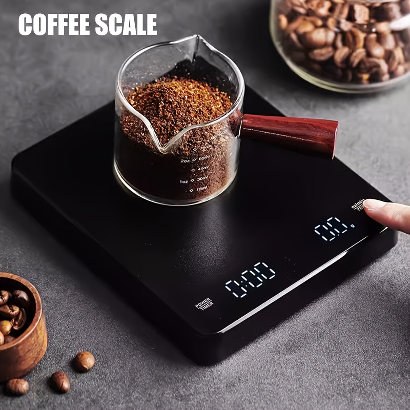 Balance de café avec minuterie Échelle expresso 3kg / 0.1g Échelle de  précision numérique Échelle de café Échelle de cuisine multifonctionnelle