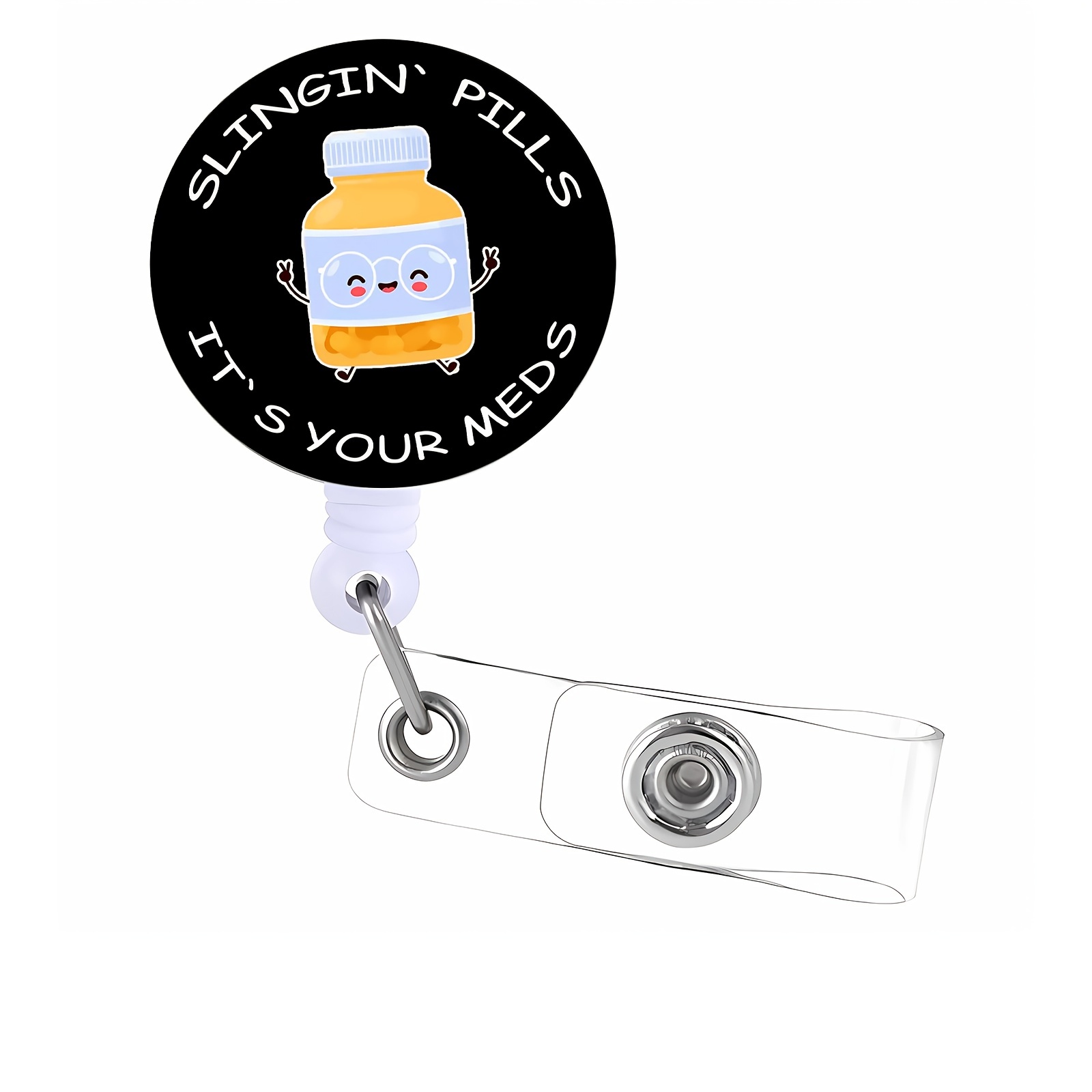 Retractable Badge Reel With Clip For Nurse Nursing Name Tag Card, Cute  Funny Retractable Badge Reel For Nursing Student Doctor Rn Lpn Medical  Assistant Work Office, Badge Accessories - Temu
