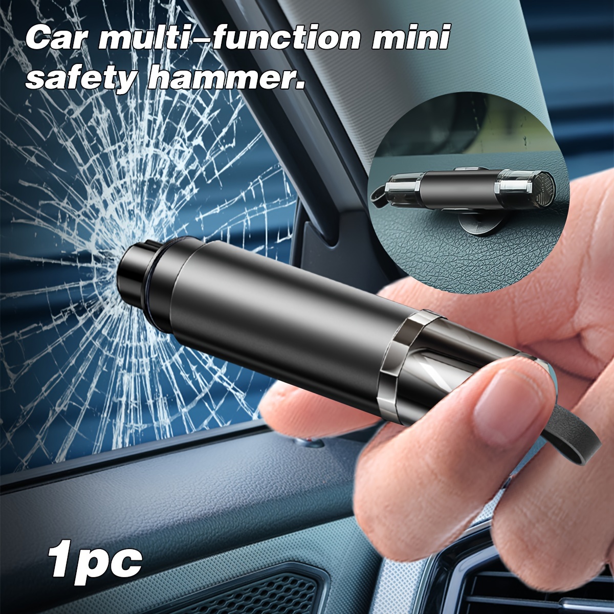 Bestseller-Auto-Sicherheits-Taschenlampe, Sicherheit Fensterbrecher Hammer Auto  Fenster Brecher mit USB-Kabel, Auto Sicherheit Fluchtwerkzeuge Ipx6  Wasserdicht Ca
