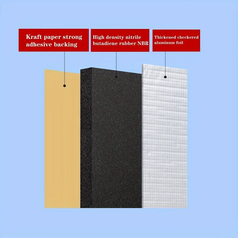 Grid Aluminum Foil Back Adhesive Insulation Cotton High - Temu