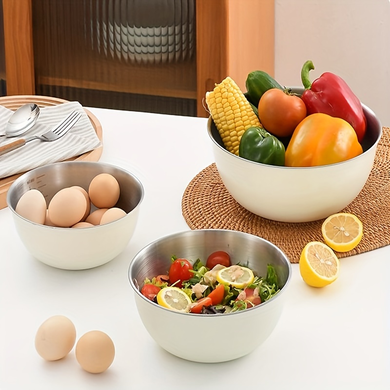 Chaoshihui Fruit Bowl Multi-function Snack Container Salad Mixing Bowl  Kitchen Gadget