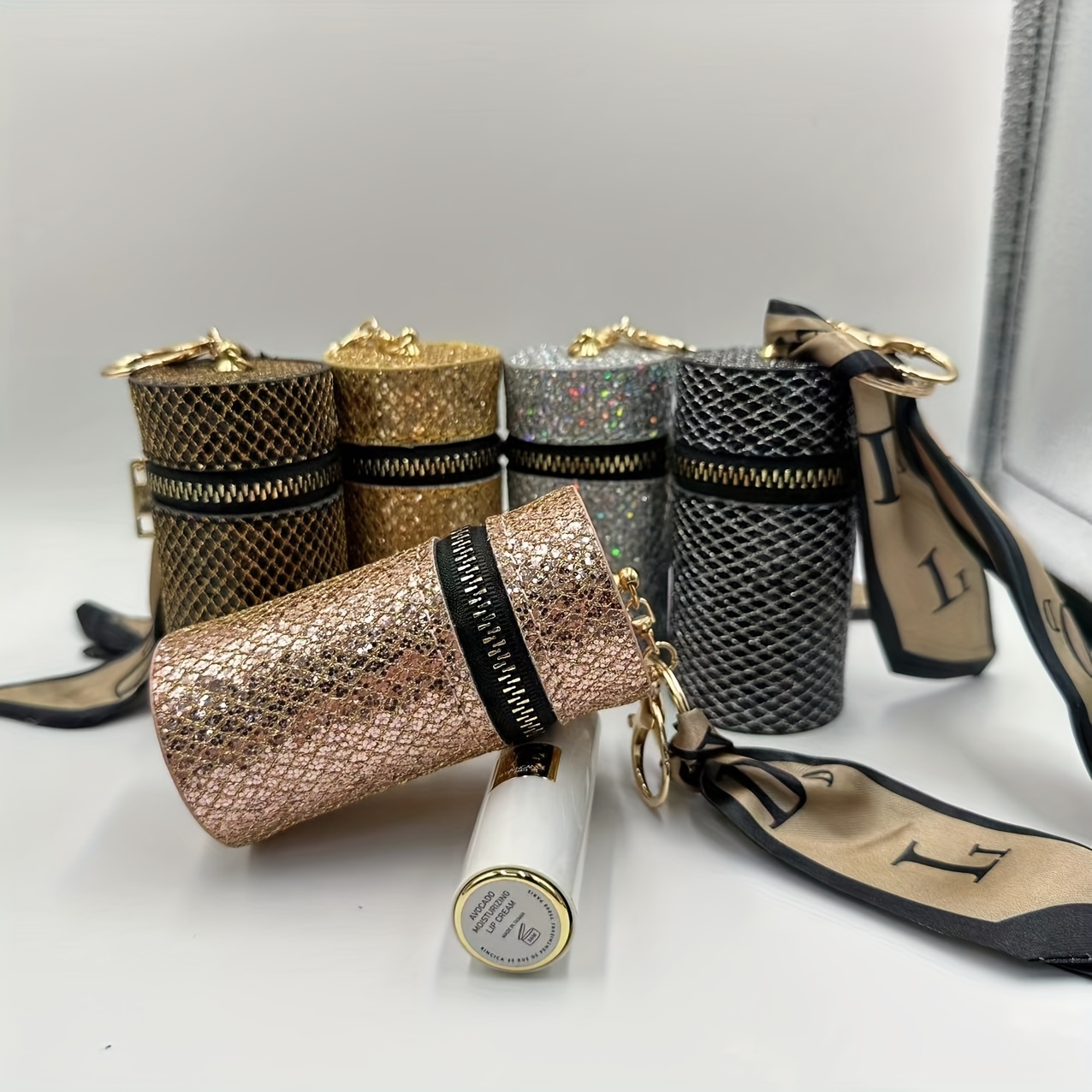 Accessories, New Pink Barrel Keychainbag Charm Lipstick Holder