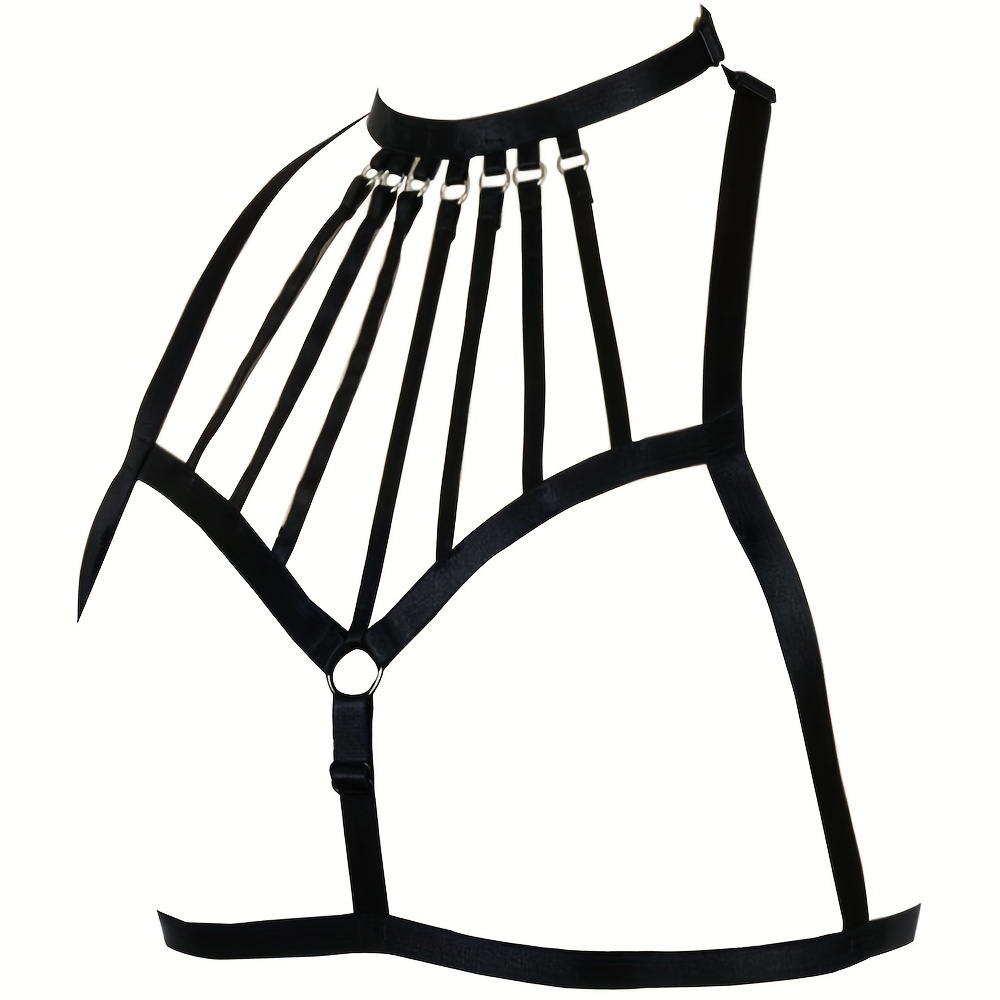 Sexy Lingerie Womens Strappy Cage Bra Hollow Out Harness Bras See Through  Elastic Cupless Cage Bras Bondage Loungewear