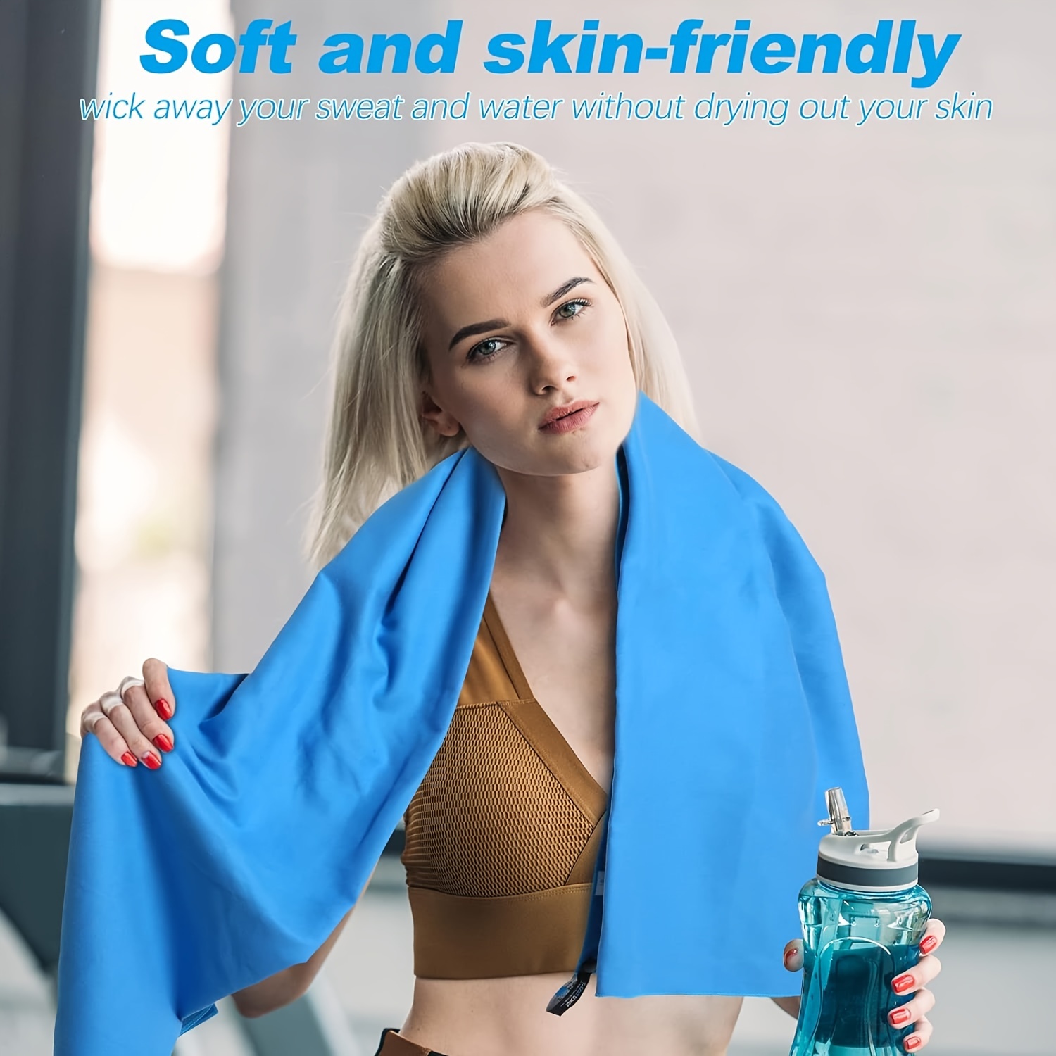 2pcs Microfiber Yoga Towel Non-Slip Fitness Towel