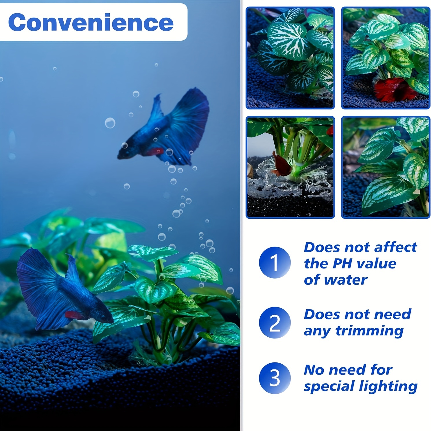 1pc Aquarium Plants Fish Tank Decorations Betta Hammock Cichlid