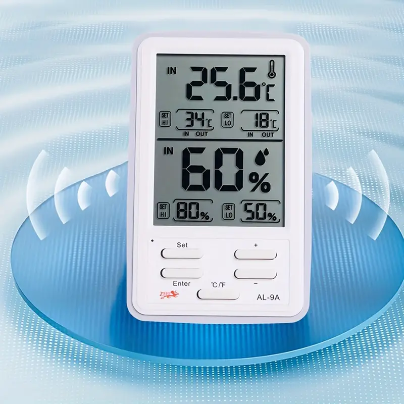 1pc Thermomètre Hygromètre Horloge Utilisation Avec Capteur - Temu