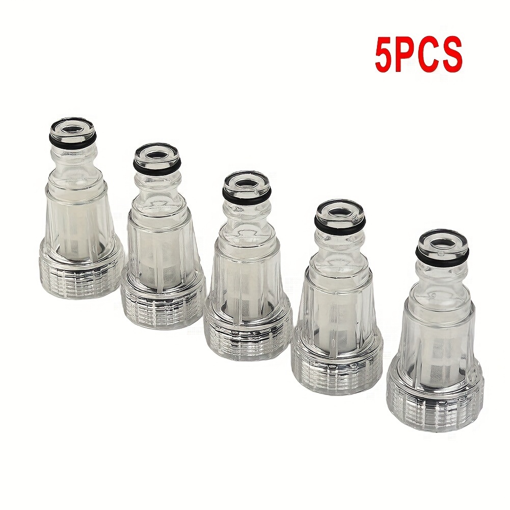 5pcs High-pressure Cleaning Water Filter, Car Washing Machine Inlet Filter Connector, Detachable And Easy-to-clean Filter Connector