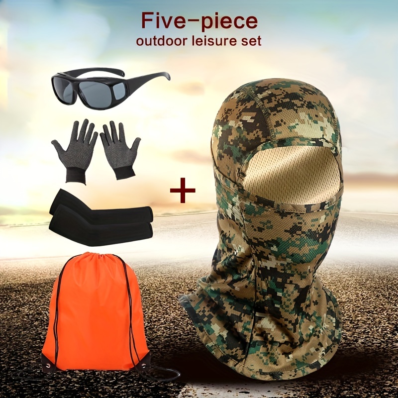 Outdoor Casual Windproof Protective Supplies Set Camouflage - Temu