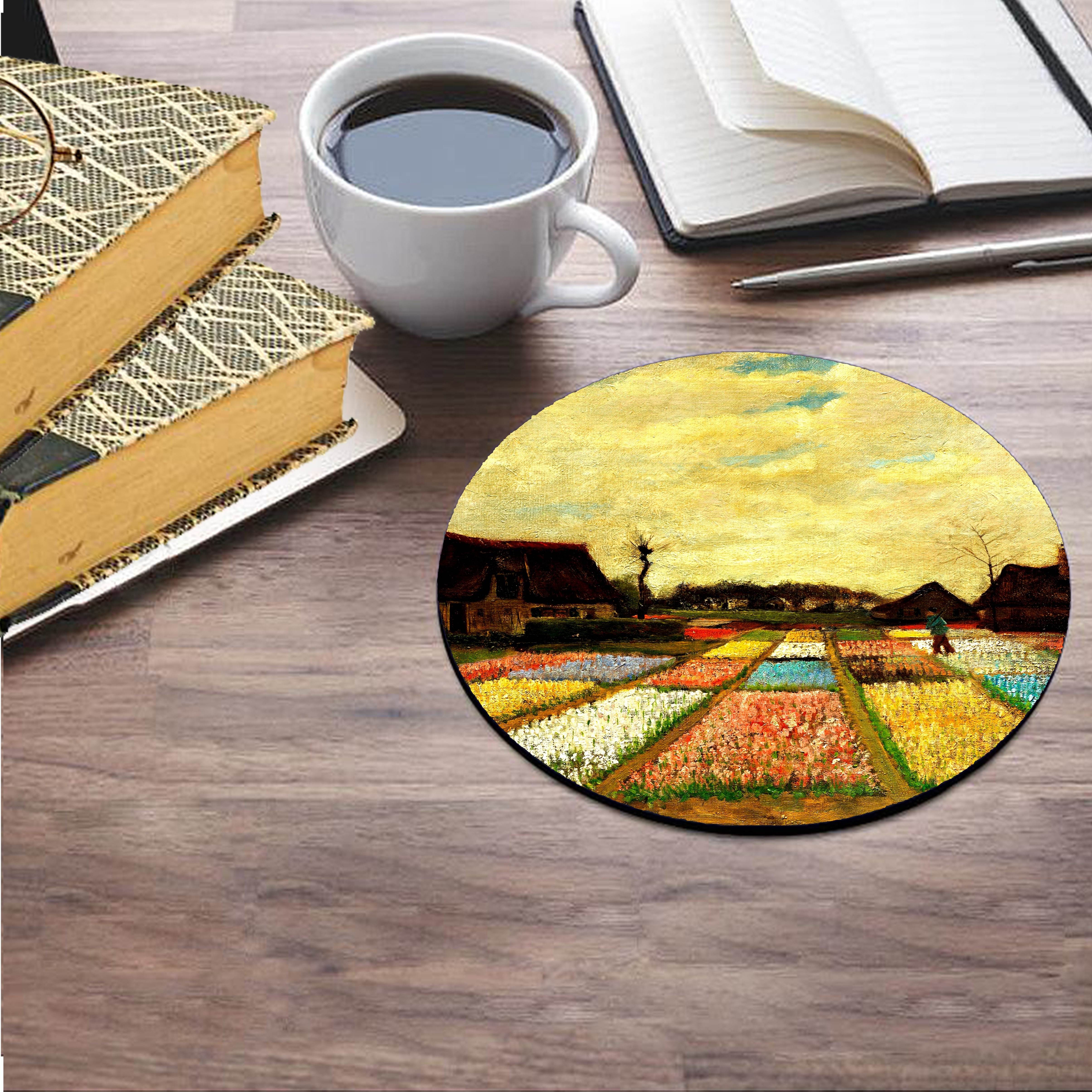 4pcs, Famous Painting Coasters, Diatomaceous Earth Cup Coasters, Water  Absorbent Drink Coasters, Quick Dry Cup Mat, Home Decor, Room Decor,  Kitchen