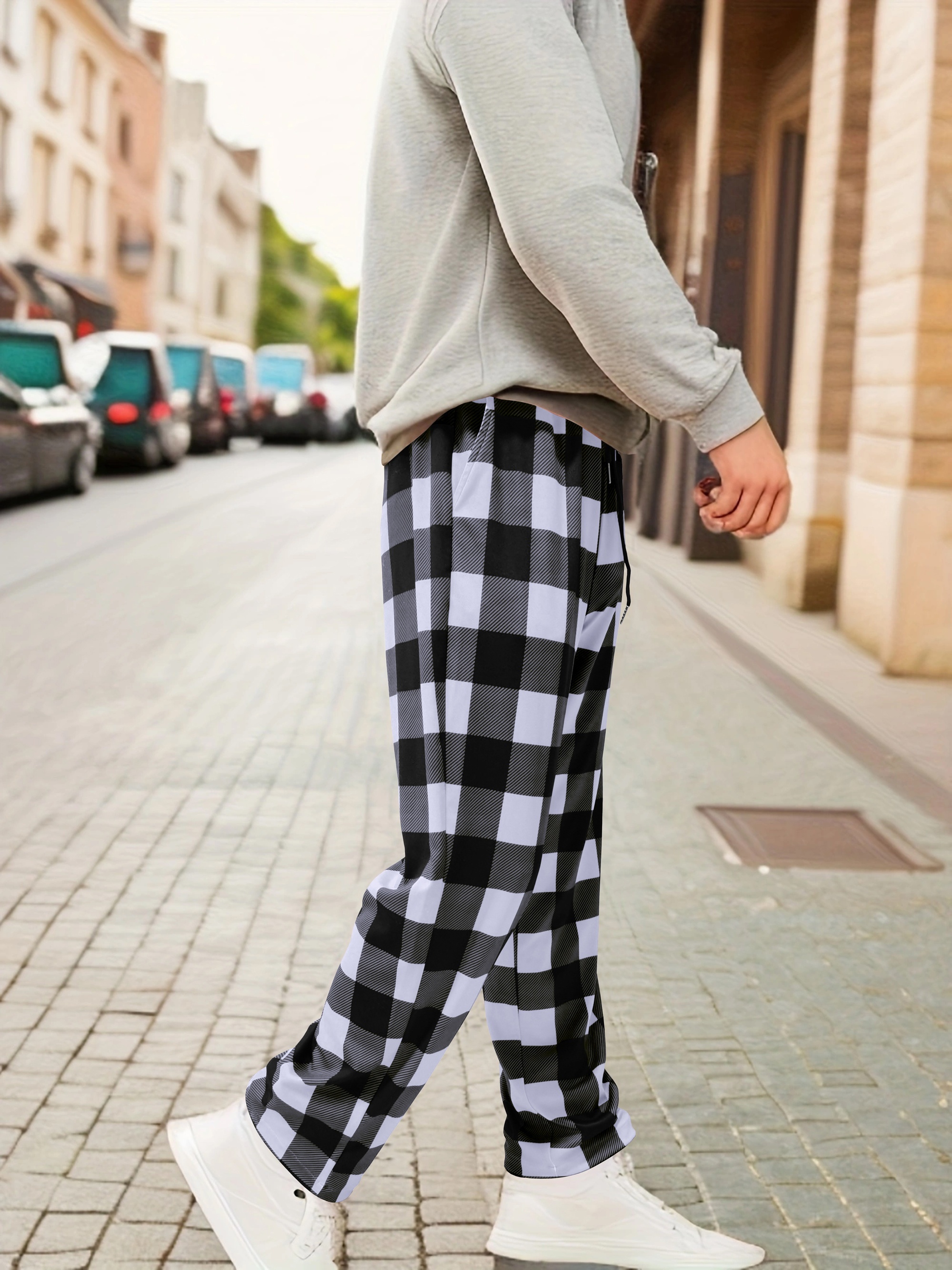 Retro hot sale plaid pants