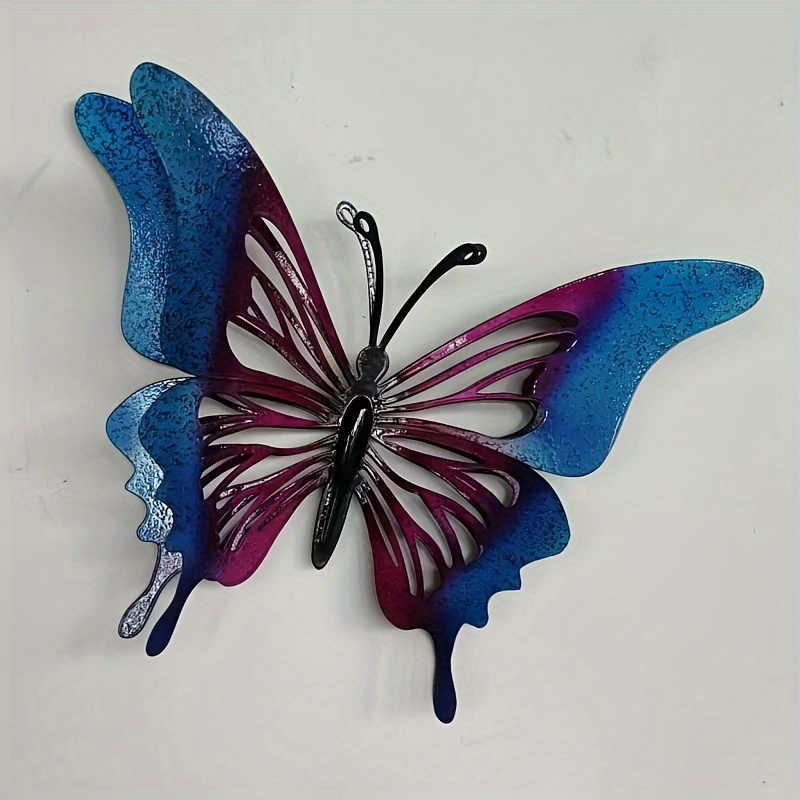 Sculpture à suspendre papillon créatif, décoration murale en métal