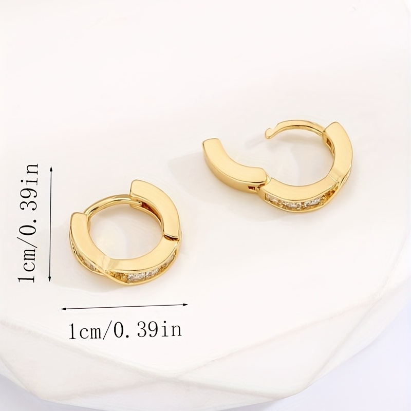 Men's Rhinestone Cross Earrings
