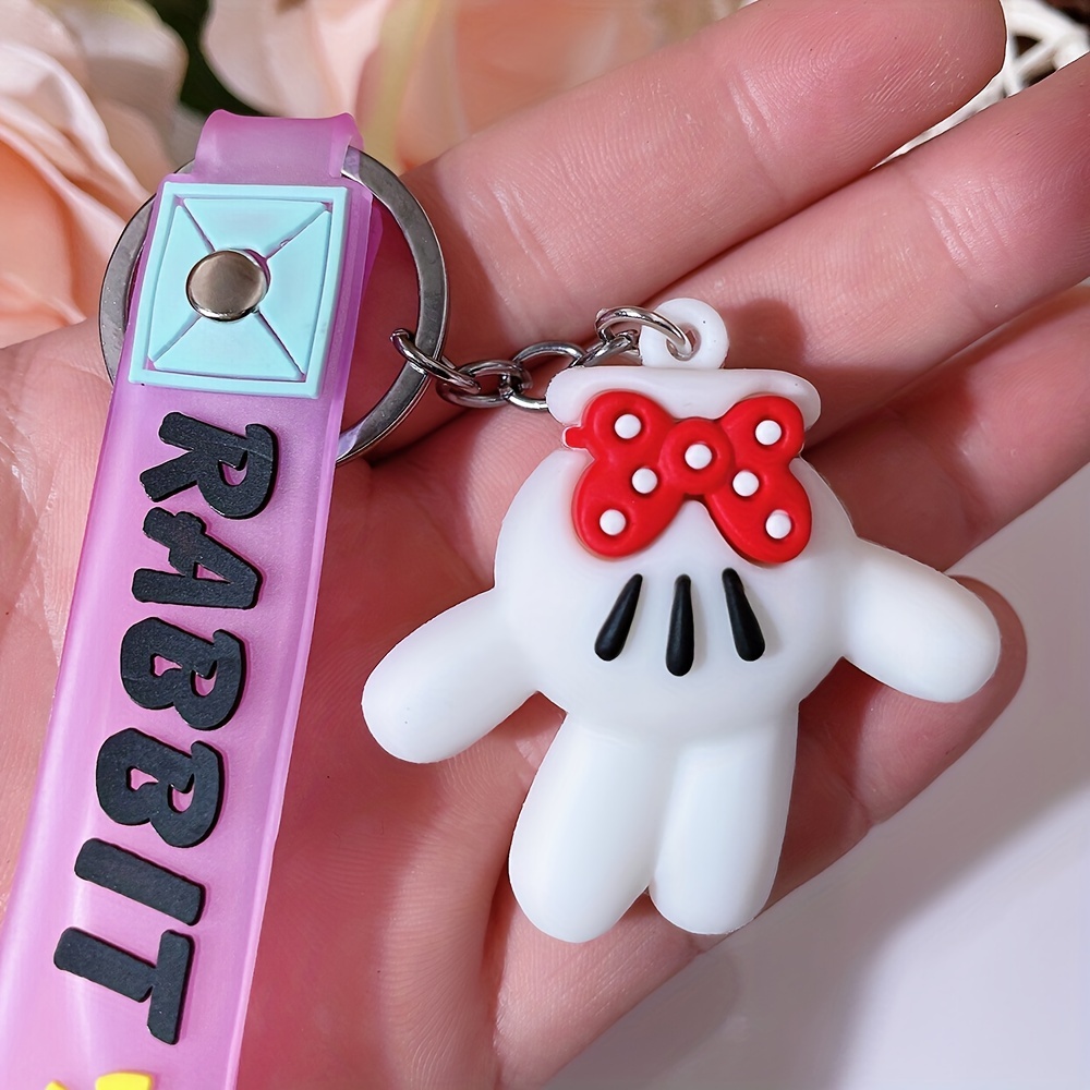 Disney Anime Mickey Mouse Keychain Kawaii Minnie Bag Pendant Charm