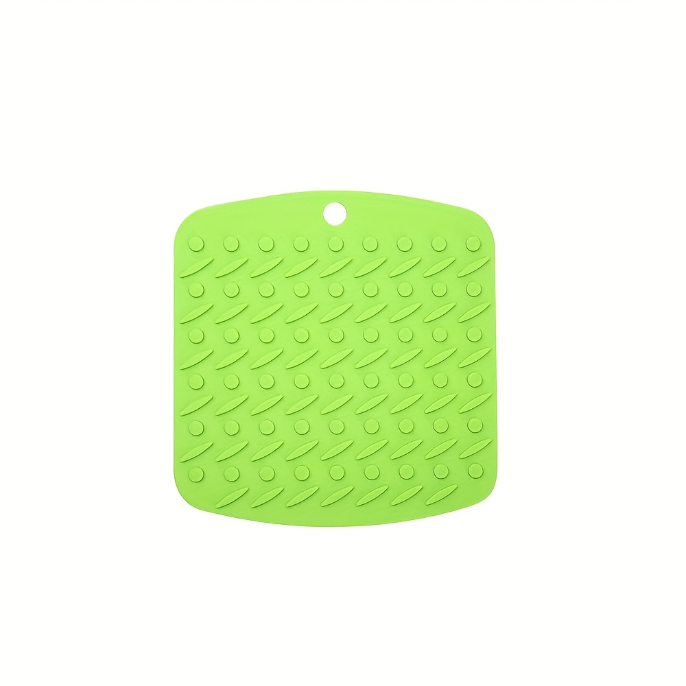 Silicone Dish Drying Mat Multiple Usage Anti-slip Soft Silicone Coaster  With Water Collector Heat-resistant Square Table Placemat Kitchen - Temu