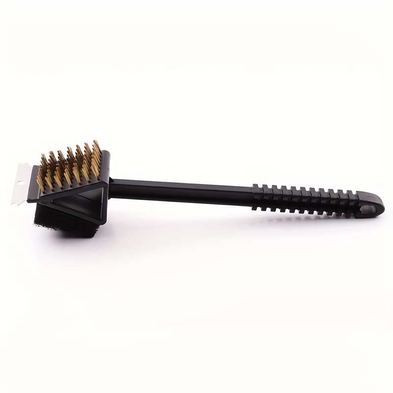 3 in 1 Grill Brush with Scraper Copper Wire Brush BBQ Cleaning