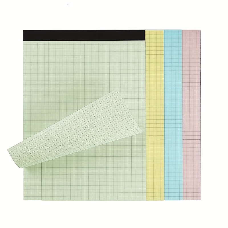 6 Pad Grid Paper Notes Big Sticky Notes Graph Paper Sticky Notes Large  Sticky Paper with Gray Grid Lines Graph Paper Memo Pads for Study Home  Office